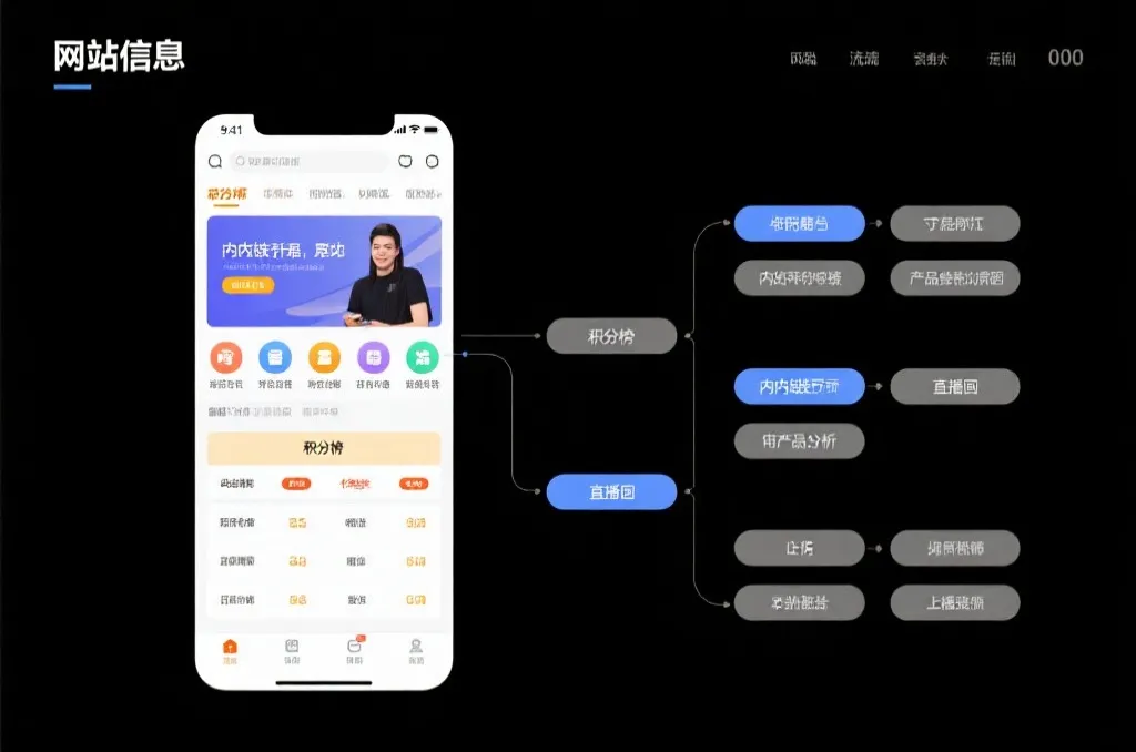 网站信息流与内链路径示意